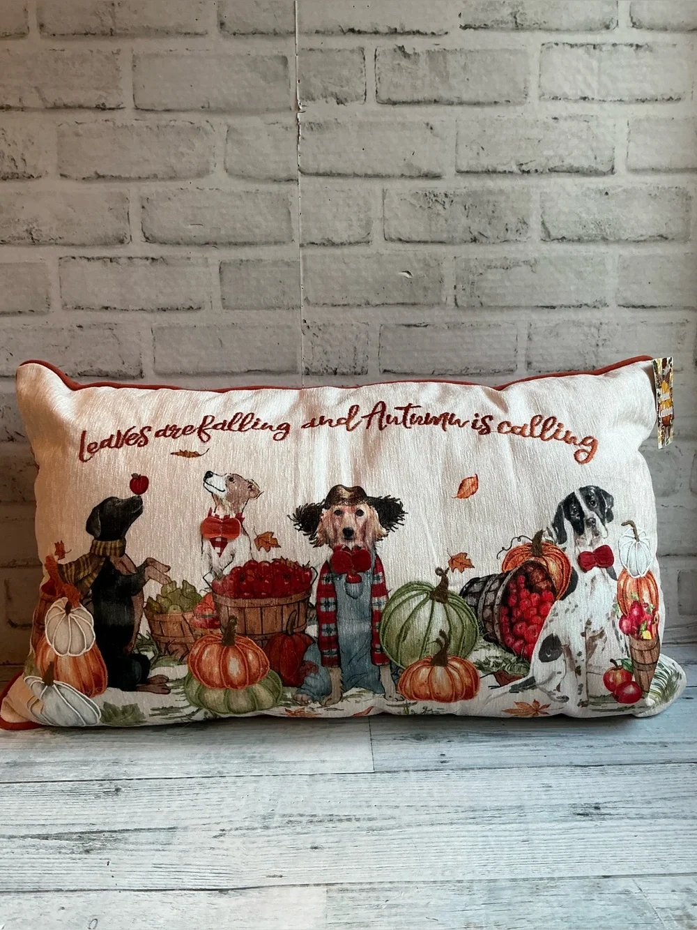 Autumn Gatherings Fall/Harvest Embroidered Dogs In Costumes